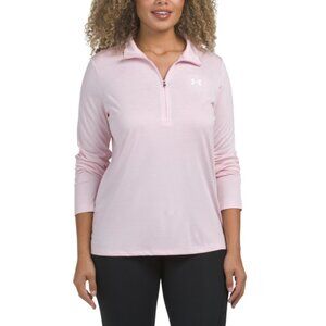 UNDER ARMOUR Prime Pink Tech Half Zip Twist Top